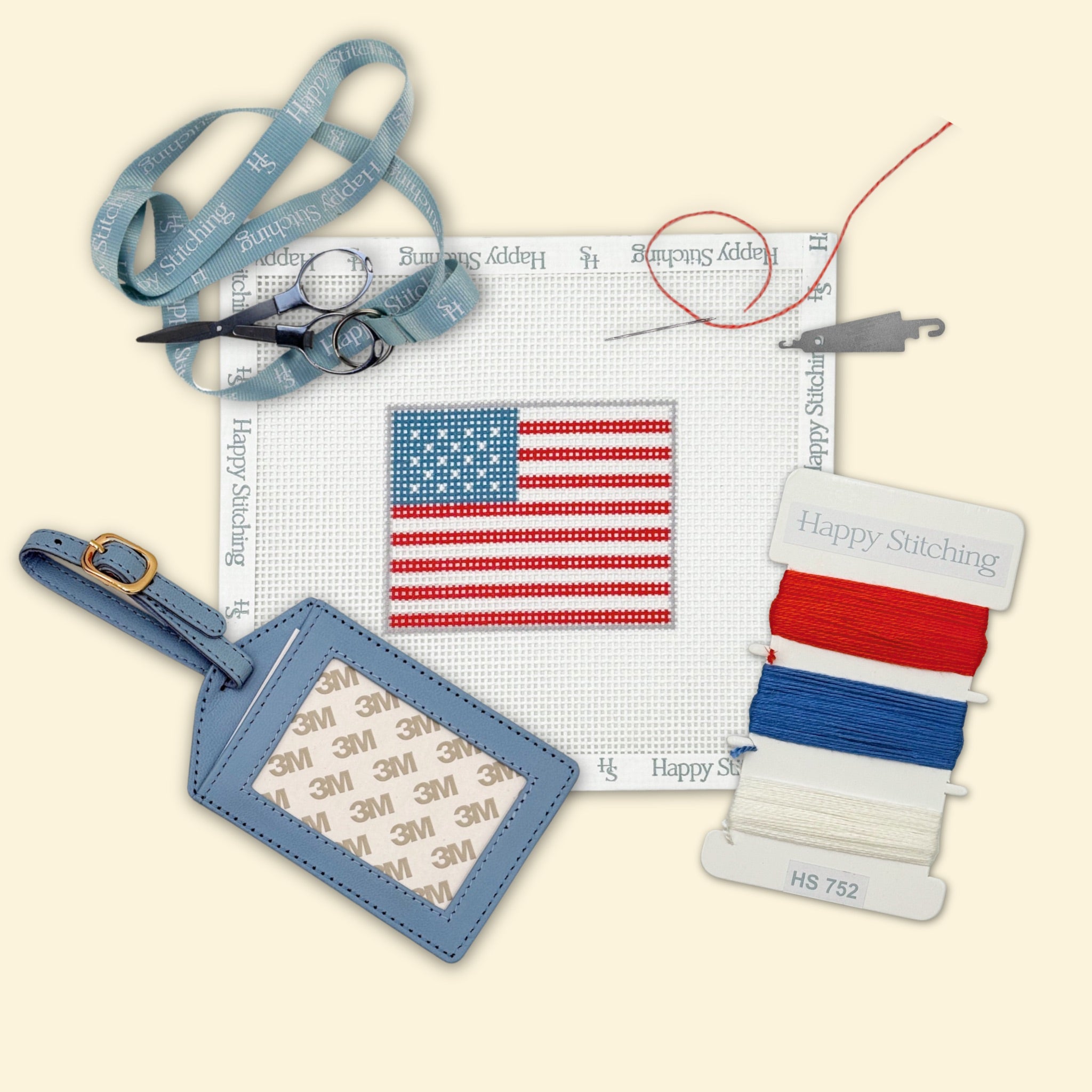 American Flag Luggage Tag