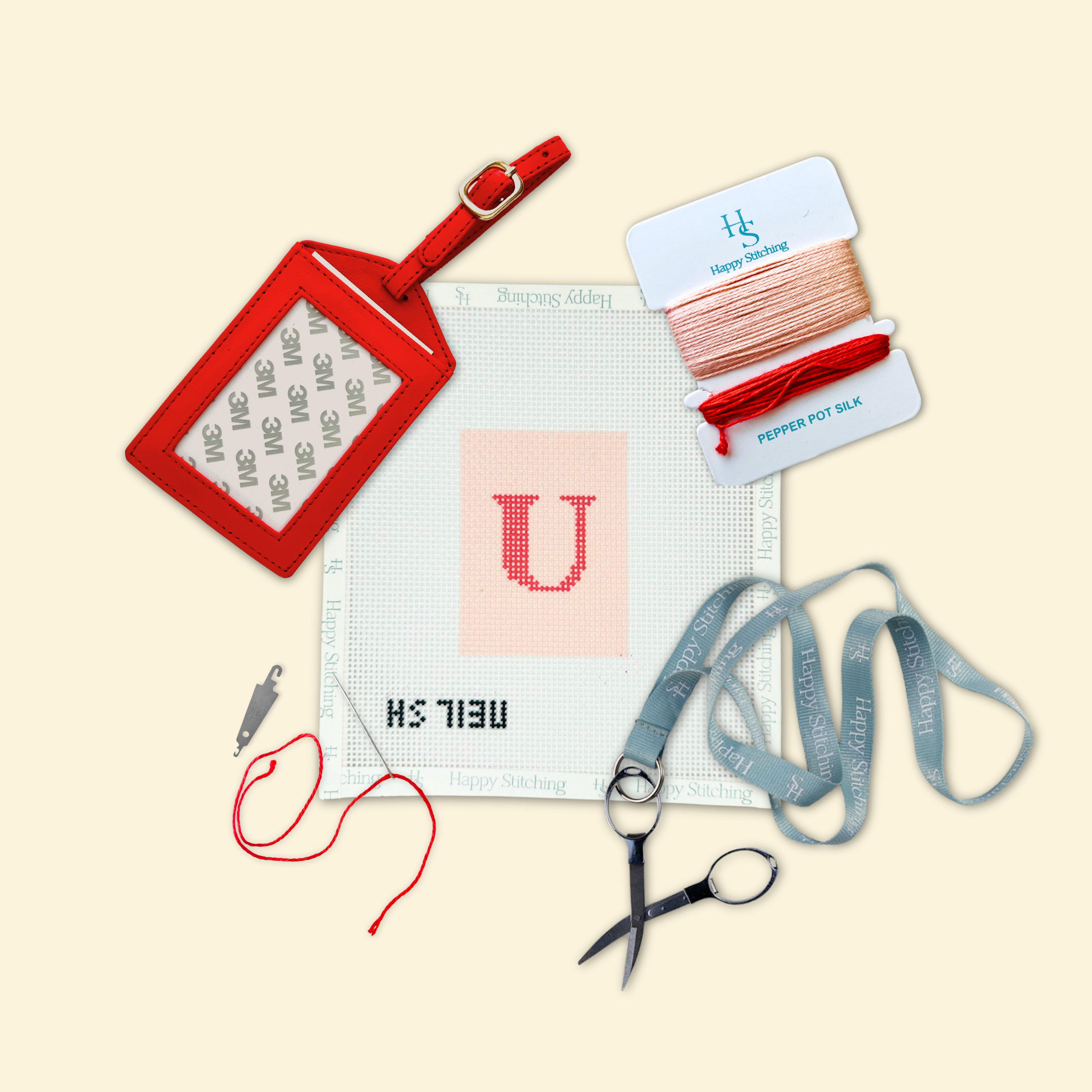 Our Initial Thought - Luggage Tag in Rosy Cheeks