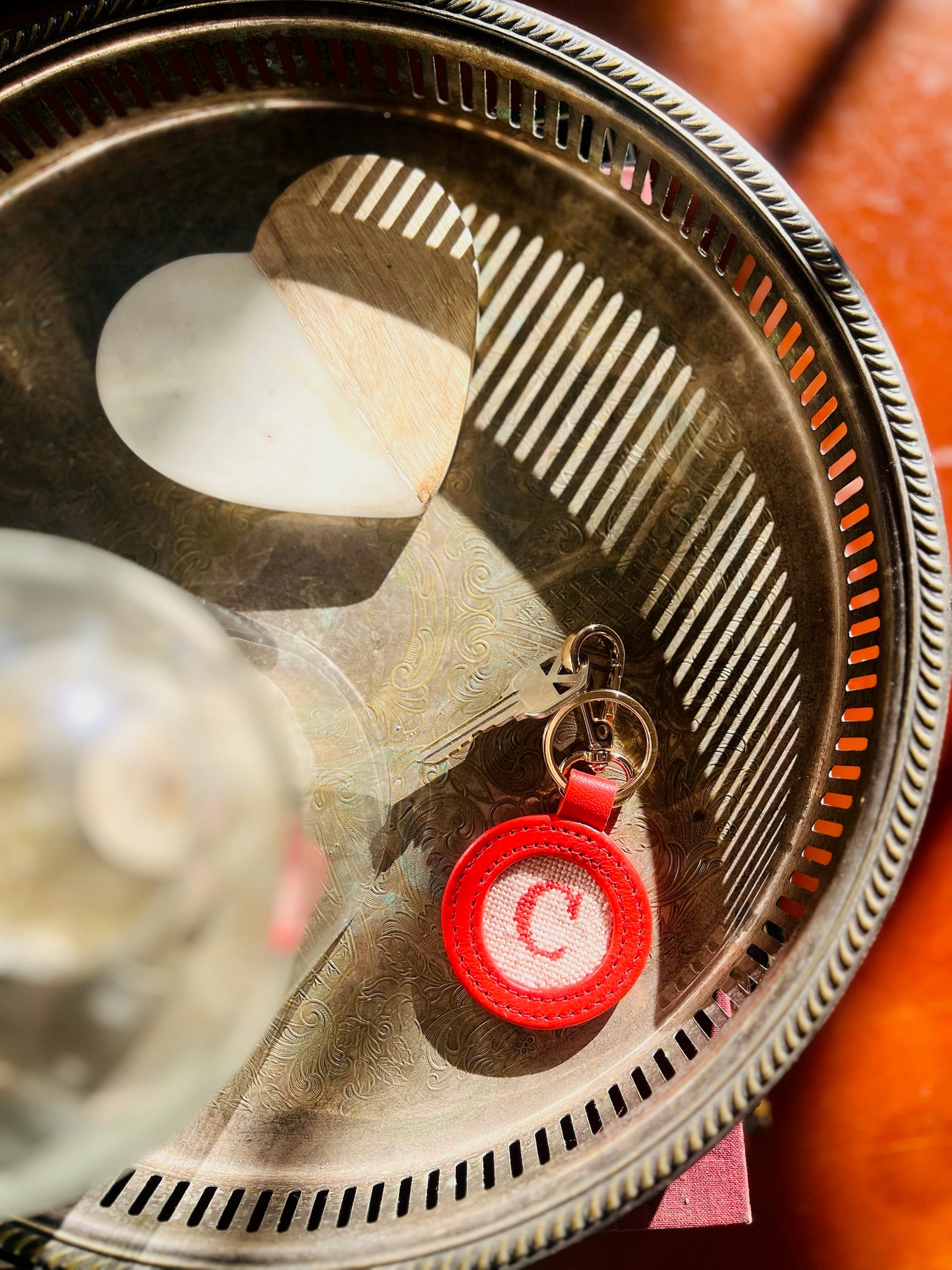 Our Initial Thought - Key Fob in Rosy Cheeks